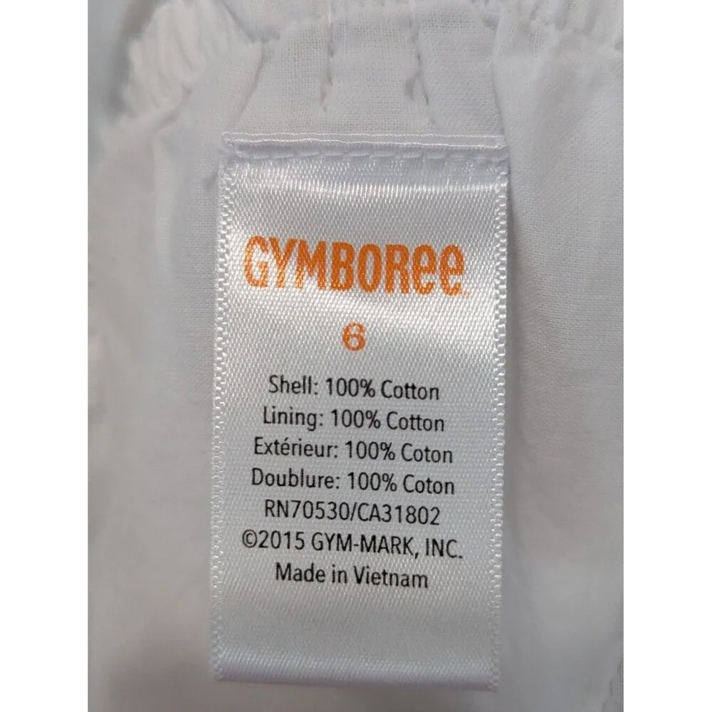 Gymboree Kids White Green Pink Pineapple Sleeveless Tank Shirt Cotton Girls 6